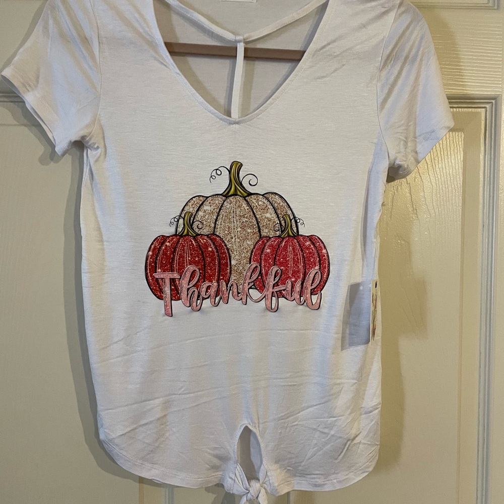Women Thankfull top pumpkin’s theme size s